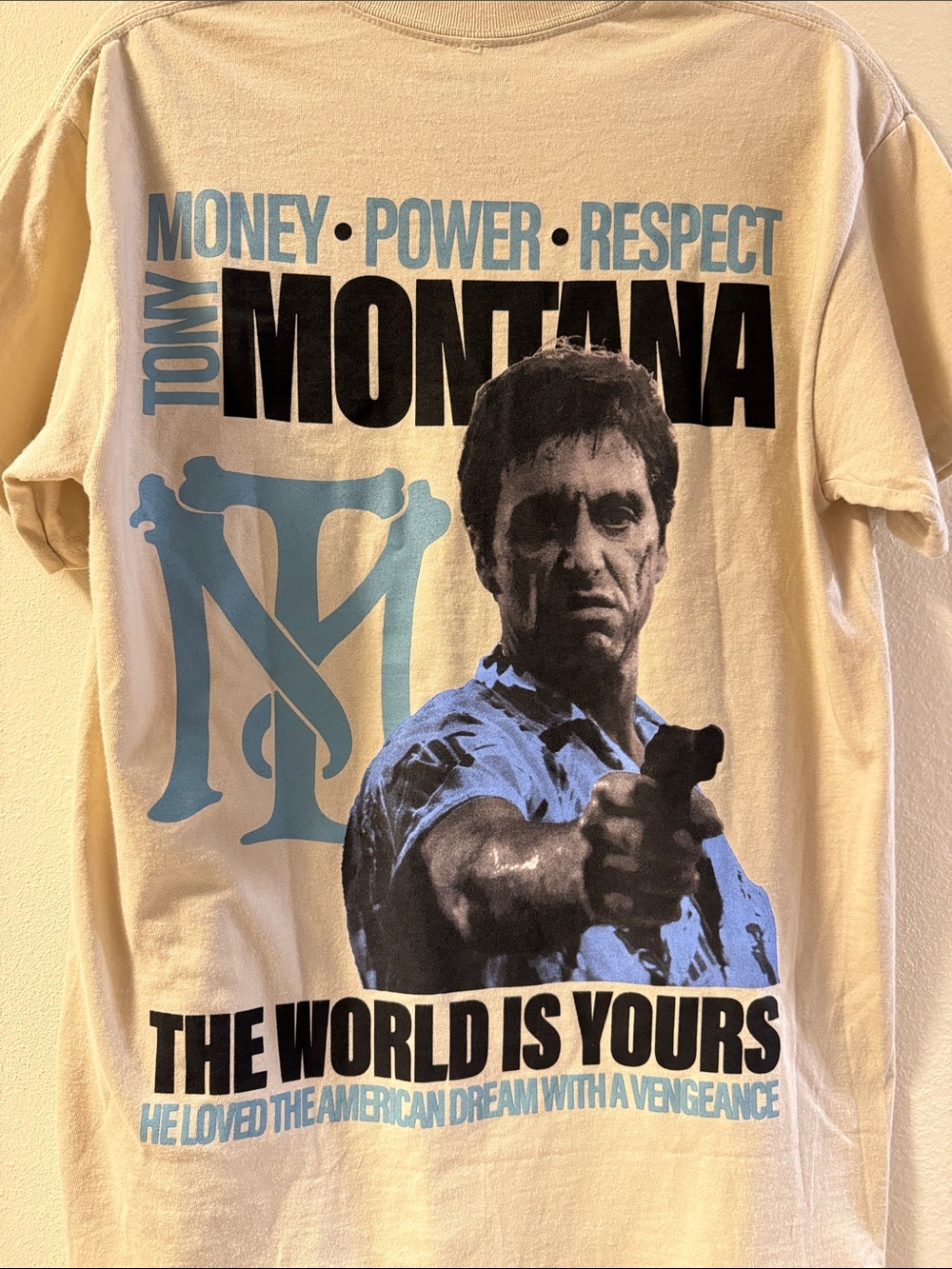 NWOT-Scarface-Tony Montana Beige Graphic Men’s T-Shirt